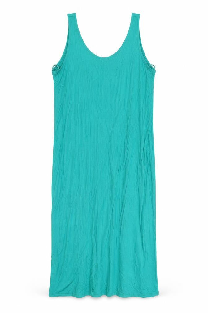 Marks and Spencer Womens Green Viscose Tank Dress Size M Roll Neck Pullover