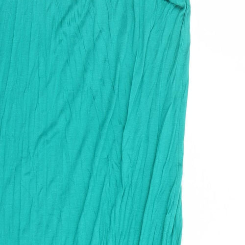 Marks and Spencer Womens Green Viscose Tank Dress Size M Roll Neck Pullover