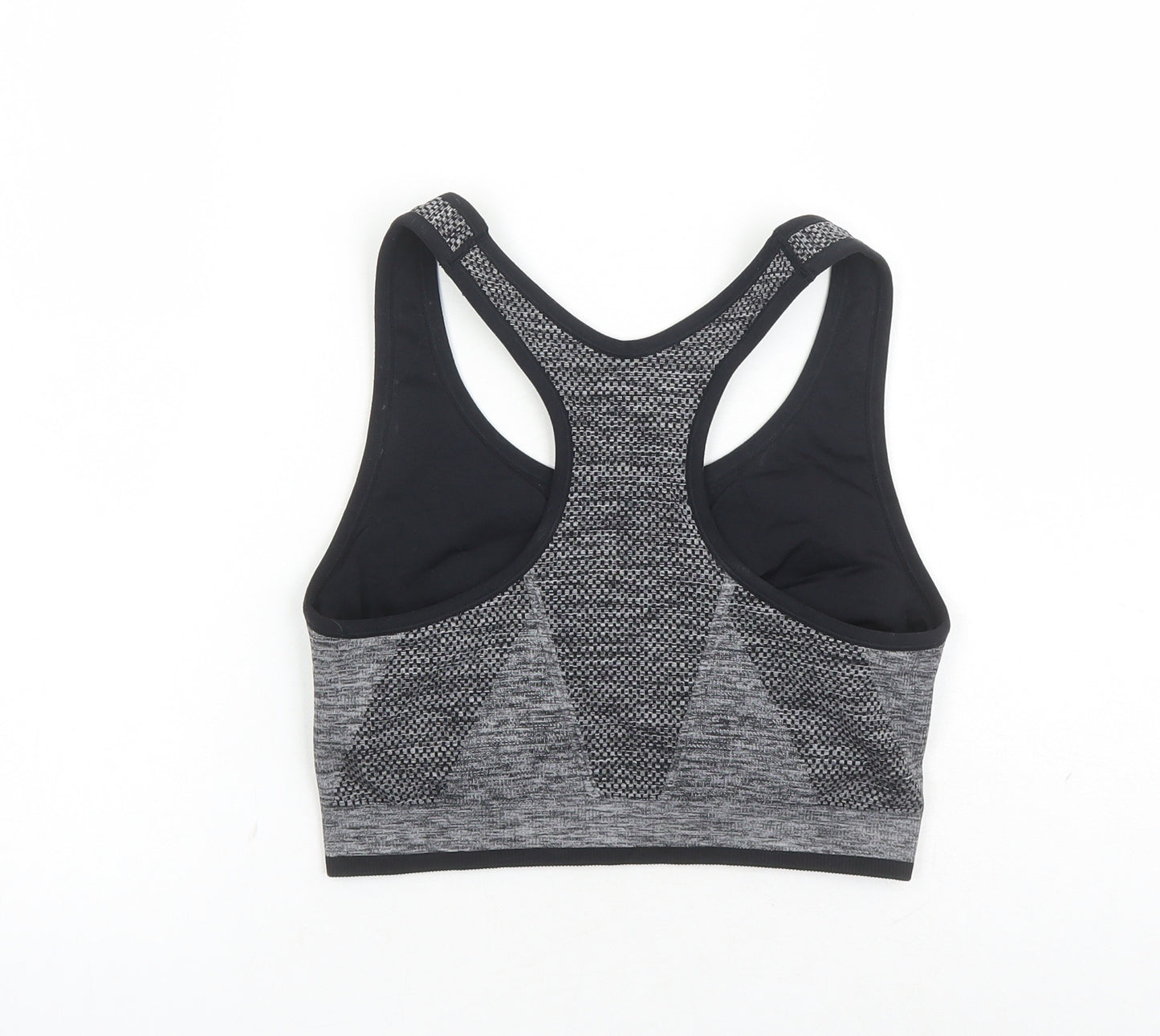 Marks and Spencer Womens Grey Polyamide Cropped Tank Size XL Round Neck Pullover - Built In Support