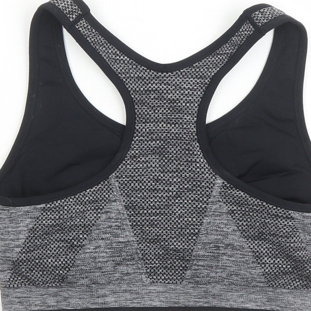 Marks and Spencer Womens Grey Polyamide Cropped Tank Size XL Round Neck Pullover - Built In Support