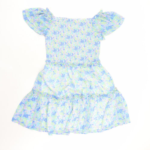 Marks and Spencer Girls Multicoloured Floral Polyester Trapeze & Swing Size 14-15 Years Boat Neck Pullover