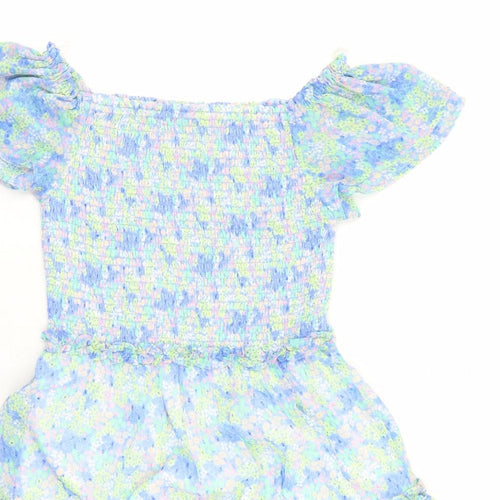 Marks and Spencer Girls Multicoloured Floral Polyester Trapeze & Swing Size 14-15 Years Boat Neck Pullover
