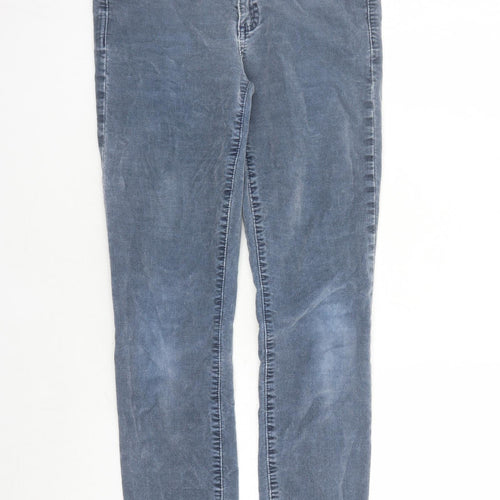 Gap Womens Blue Cotton Trousers Size 28 in L29 in Regular Zip