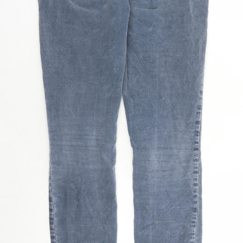 Gap Womens Blue Cotton Trousers Size 28 in L29 in Regular Zip