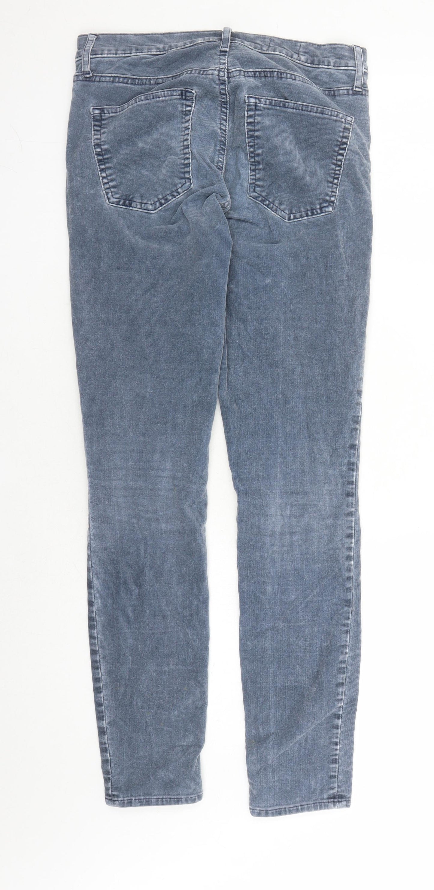 Gap Womens Blue Cotton Trousers Size 28 in L29 in Regular Zip