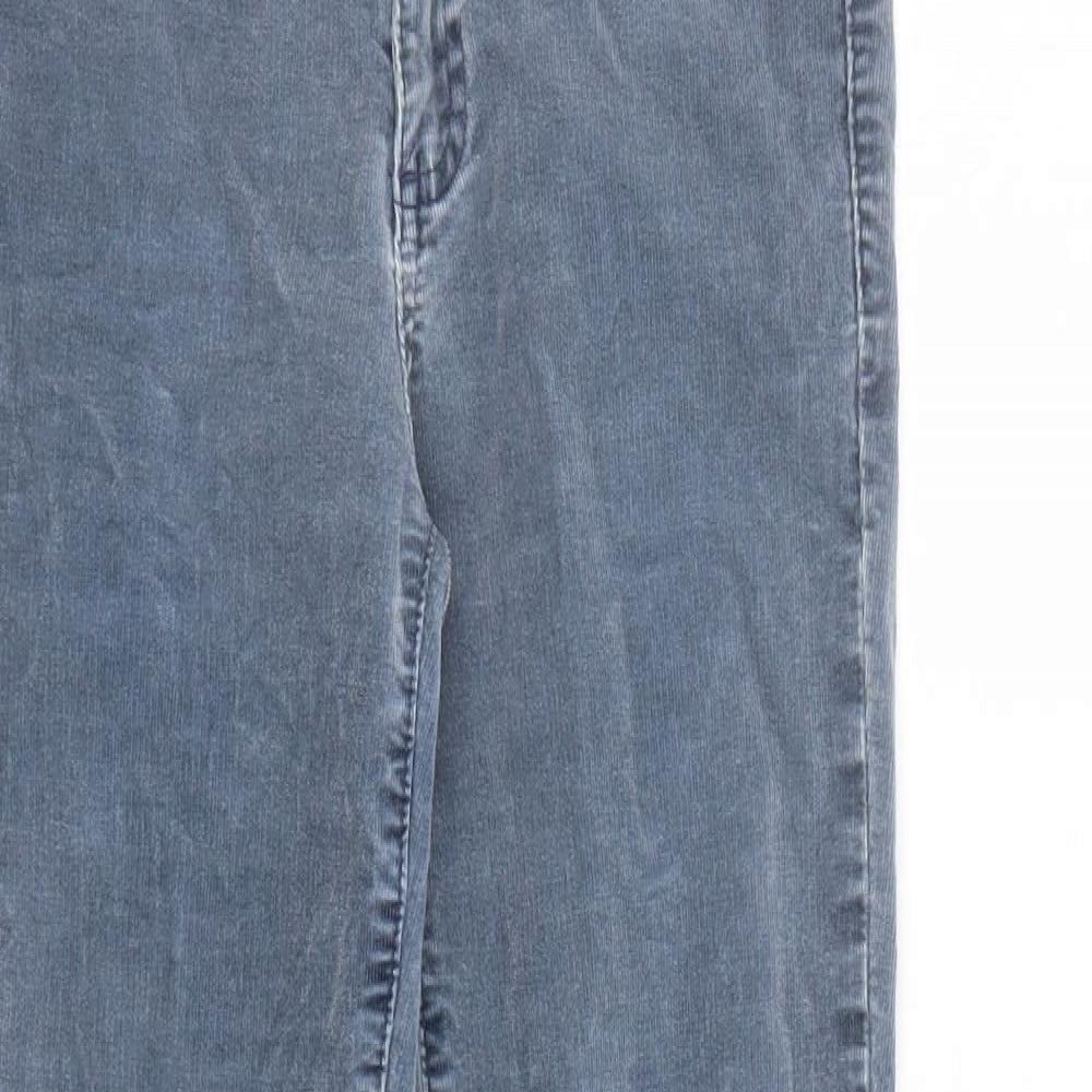 Gap Womens Blue Cotton Trousers Size 28 in L29 in Regular Zip