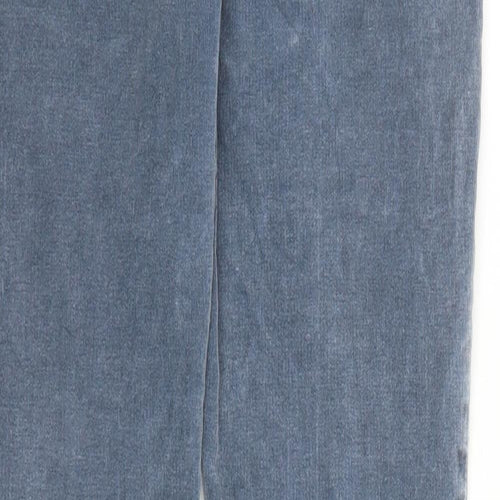 Gap Womens Blue Cotton Trousers Size 28 in L29 in Regular Zip