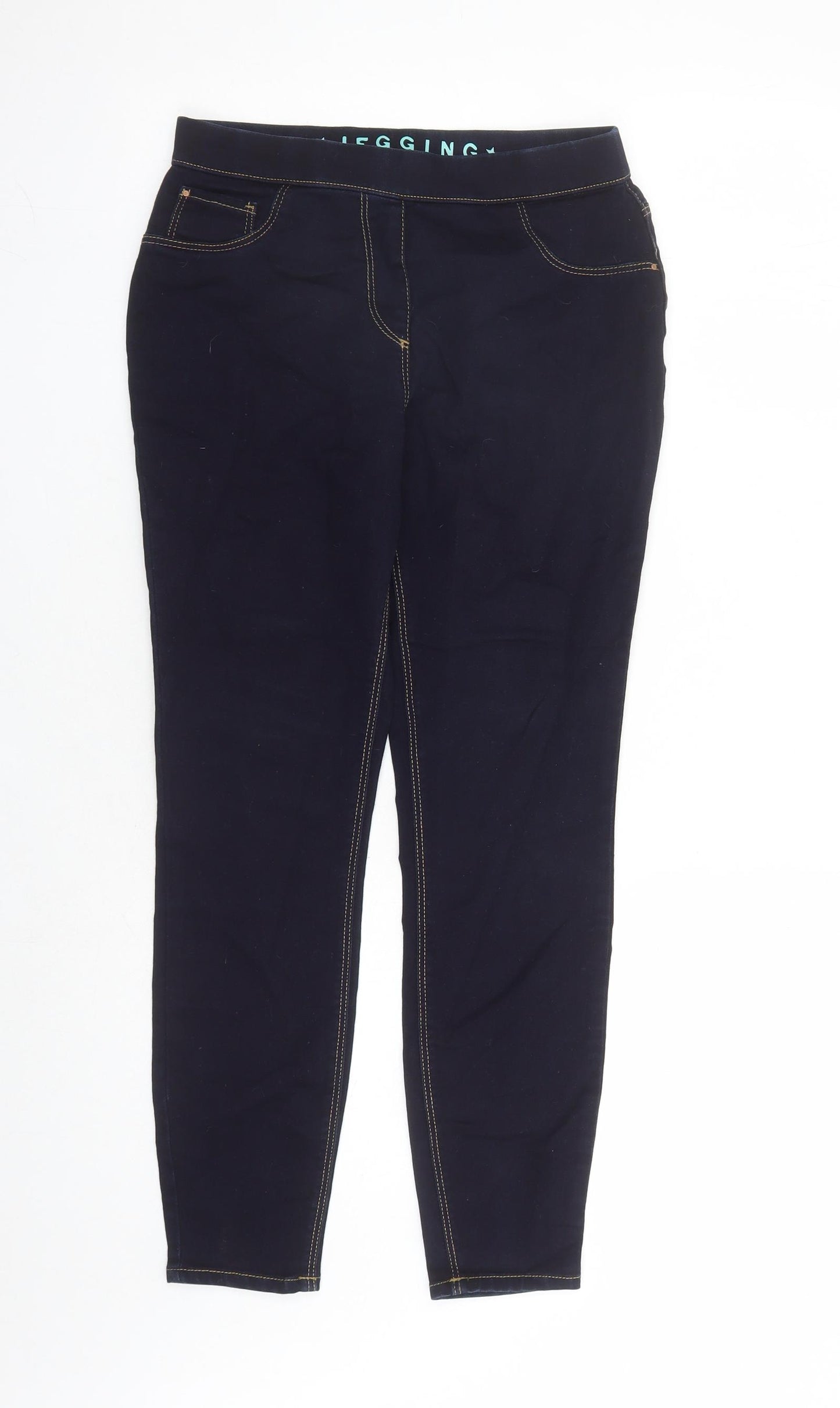 George Girls Blue Cotton Jegging Jeans Size 12-13 Years L25 in Regular - Stretch