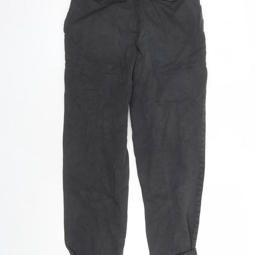 H&M Womens Black Cotton Straight Jeans Size 6 L26 in Regular Zip - Cargo