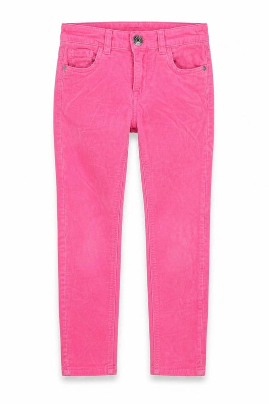 NEXT Girls Pink Cotton Carrot Trousers Size 11 Years L26 in Regular Zip