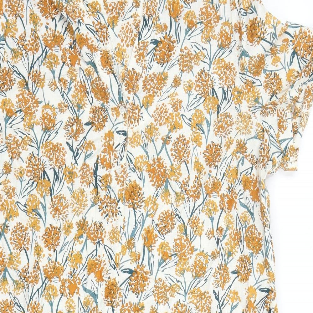 Seasalt Womens Multicoloured Floral Polyester A-Line Size L V-Neck Pullover - Estimated size L