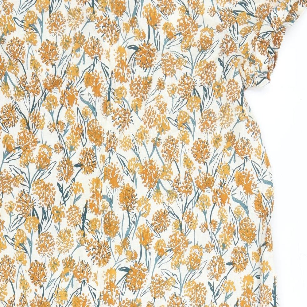 Seasalt Womens Multicoloured Floral Polyester A-Line Size L V-Neck Pullover - Estimated size L