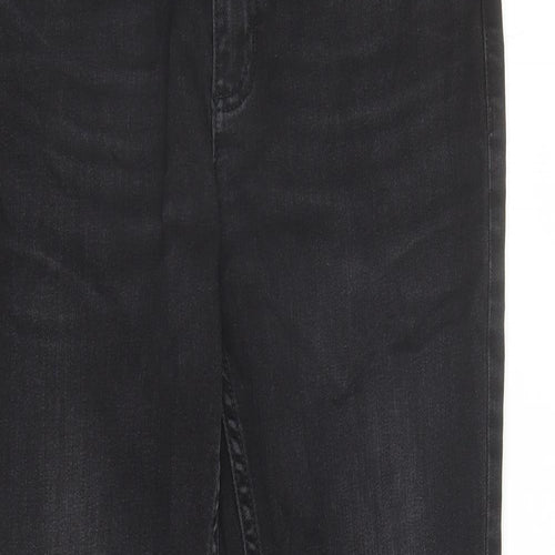 Marks and Spencer Womens Black Cotton Skinny Jeans Size 12 L27 in Regular Zip