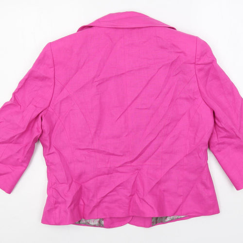 Debenhams Womens Pink Jacket Blazer Size 16 Button