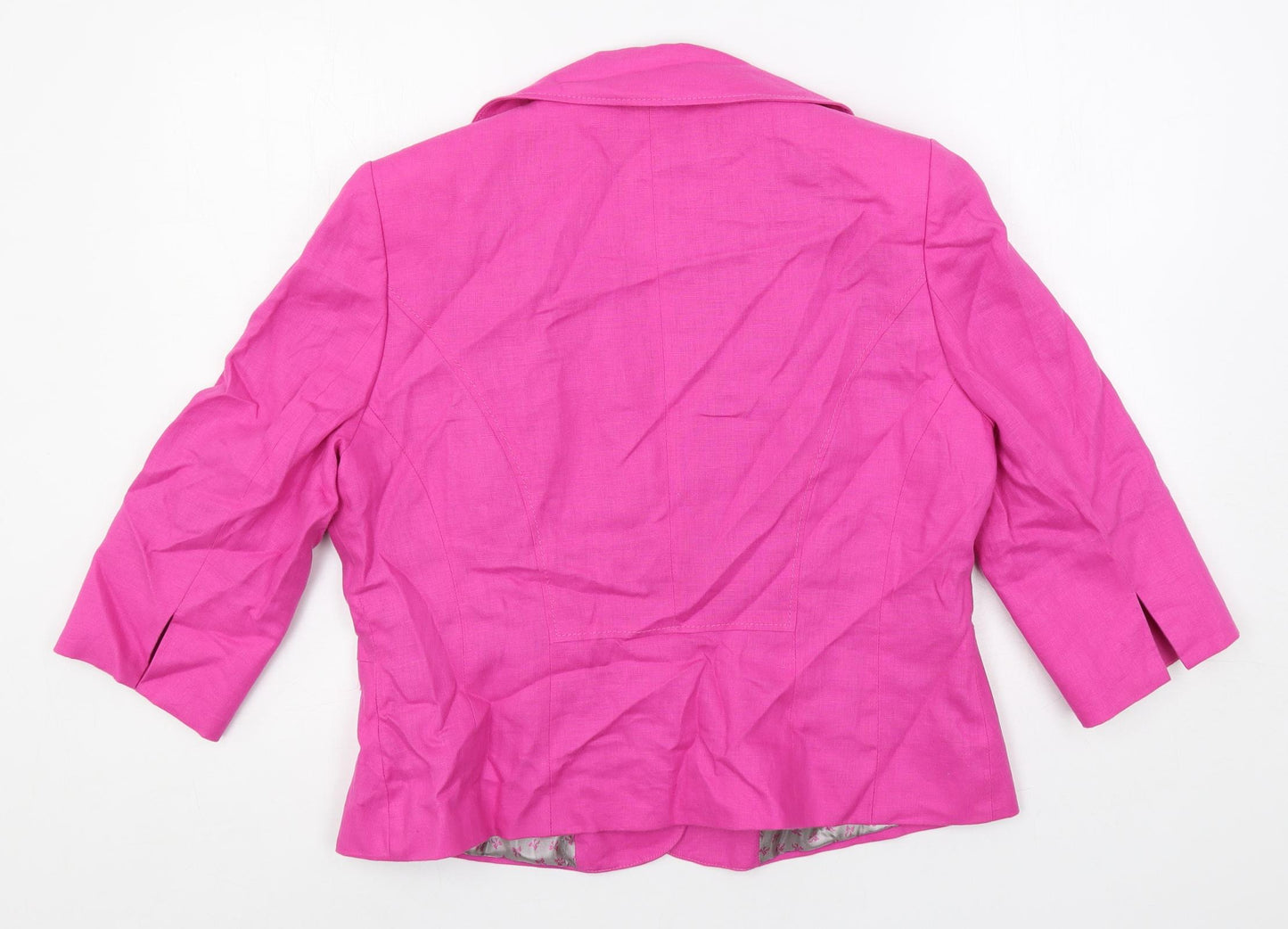 Debenhams Womens Pink Jacket Blazer Size 16 Button