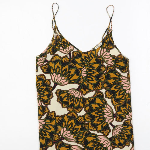 River Island Womens Multicoloured Floral Polyester Camisole Tank Size 6 V-Neck
