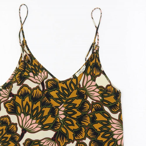 River Island Womens Multicoloured Floral Polyester Camisole Tank Size 6 V-Neck