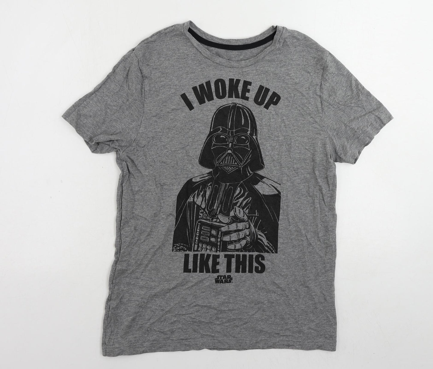 Star Wars Mens Grey Cotton T-Shirt Size S Crew Neck