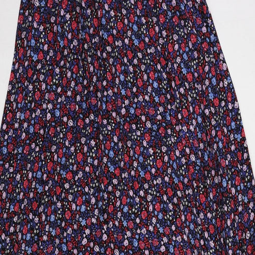 Only Womens Blue Floral Polyester Maxi Skirt Size 8 - Elastic waist
