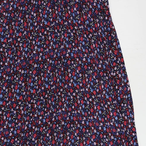 Only Womens Blue Floral Polyester Maxi Skirt Size 8 - Elastic waist