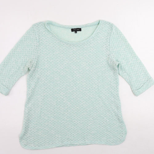 New Look Womens Green Boat Neck Polyester Pullover Jumper Size 16