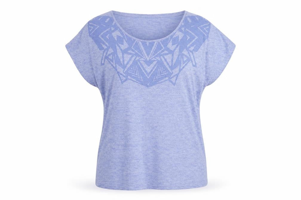 Limited Collection Womens Blue Polyester Basic T-Shirt Size 14 Boat Neck - Neckline Detail