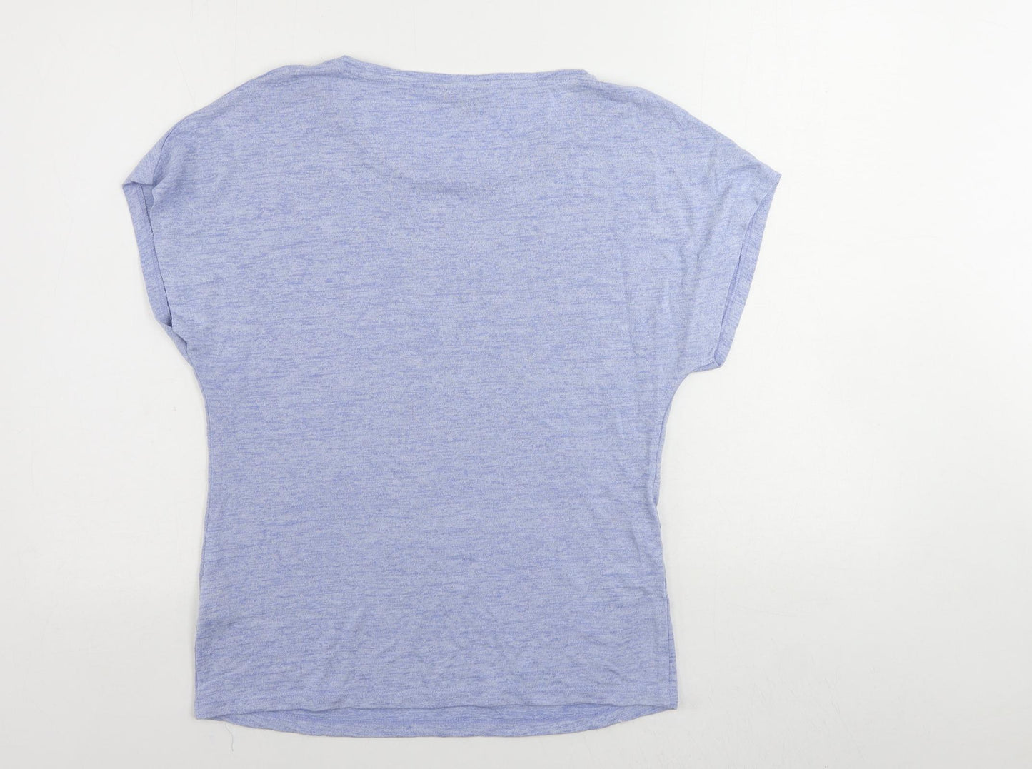 Limited Collection Womens Blue Polyester Basic T-Shirt Size 14 Boat Neck - Neckline Detail