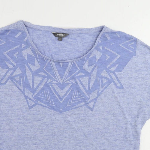 Limited Collection Womens Blue Polyester Basic T-Shirt Size 14 Boat Neck - Neckline Detail