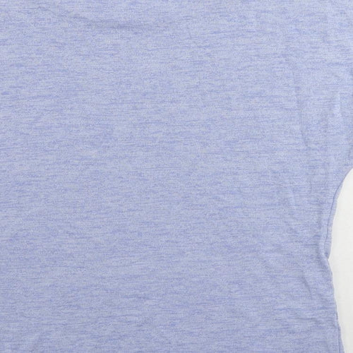 Limited Collection Womens Blue Polyester Basic T-Shirt Size 14 Boat Neck - Neckline Detail