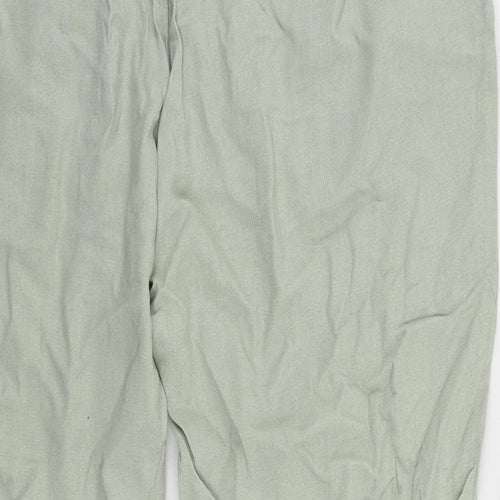 ASOS Womens Green Viscose Trousers Size 40 in L28 in Regular Drawstring - Elastic Waist