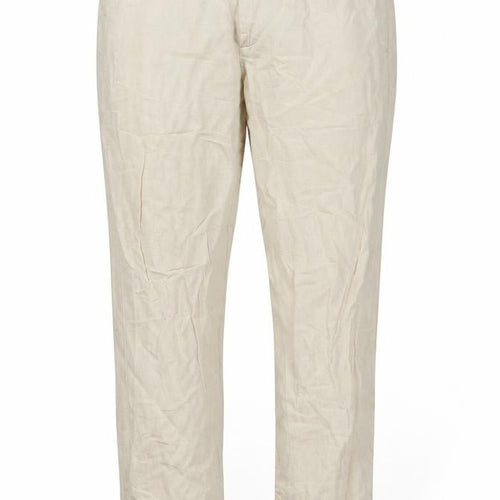 Mango Womens Beige Cotton Chino Trousers Size 12 L30 in Regular Zip