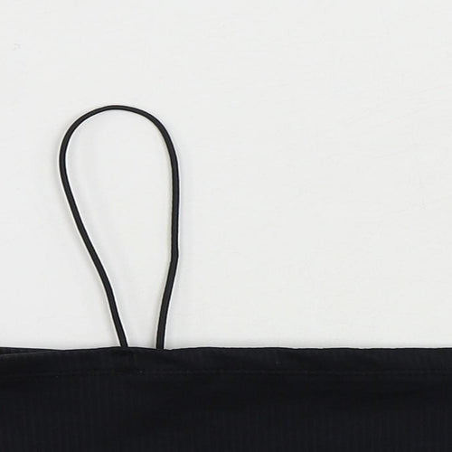 Pull&Bear Womens Blue Polyester Cropped Tank Size M Square Neck - Ribbed