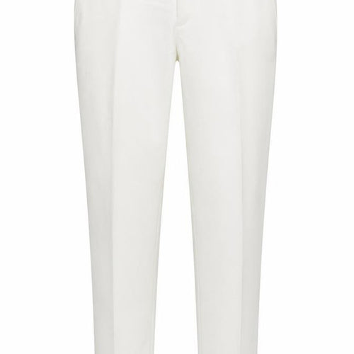 Label Lab Womens White Cotton Chino Trousers Size 34 in L29 in Regular Zip