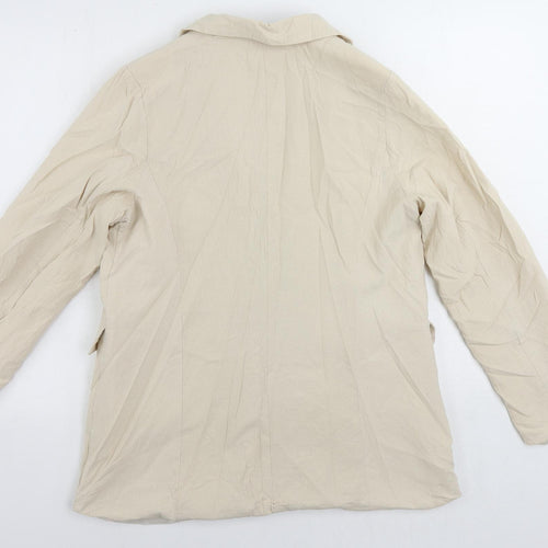 I SAW IT FIRST Womens Beige Jacket Blazer Size 12 Button