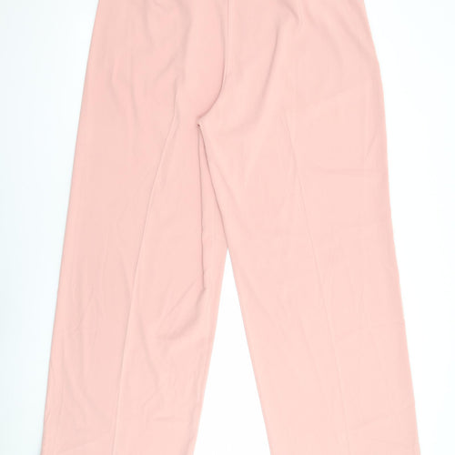 Marks and Spencer Womens Pink Polyester Trousers Size 20 L33 in Regular - Long Line