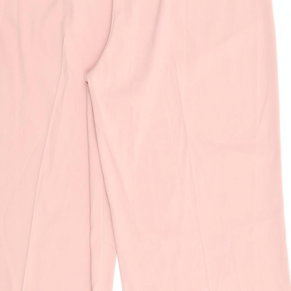Marks and Spencer Womens Pink Polyester Trousers Size 20 L33 in Regular - Long Line