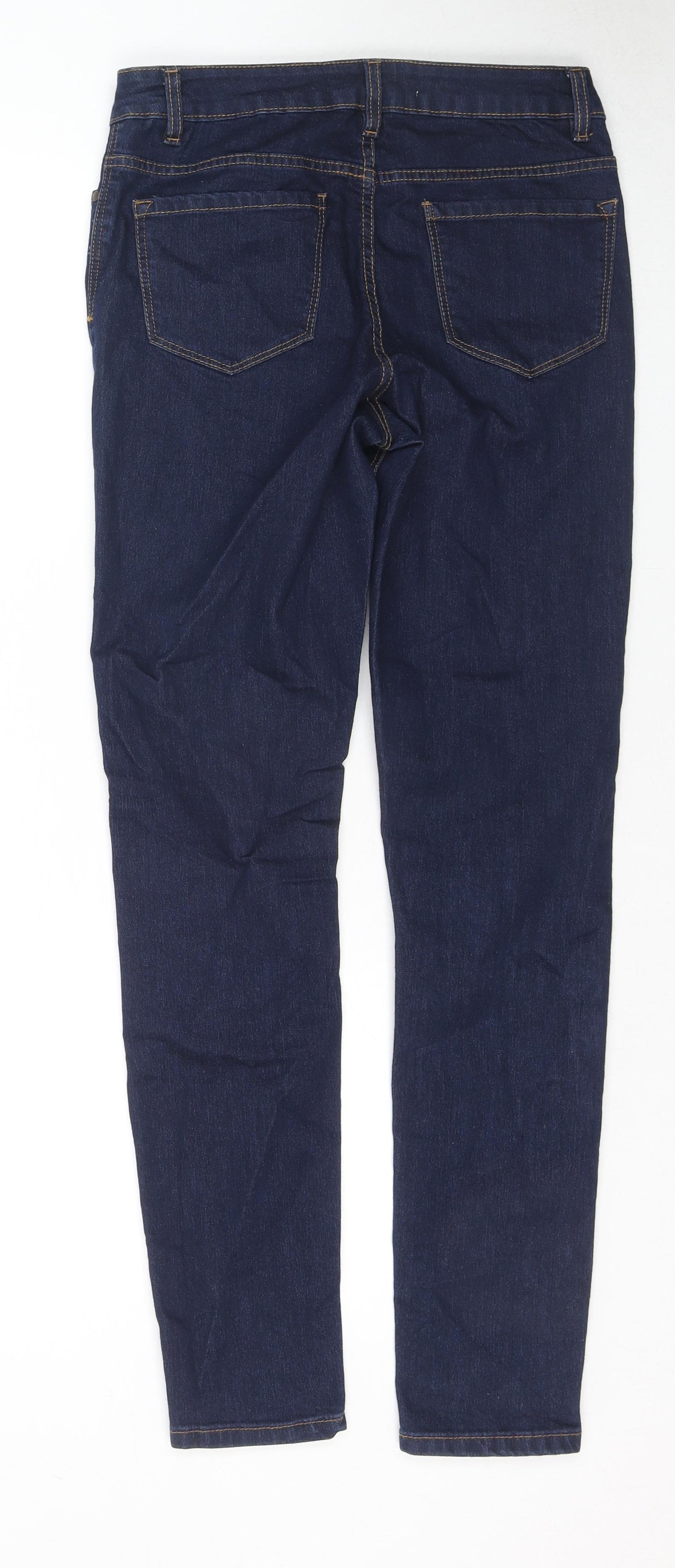 George Womens Blue Cotton Skinny Jeans Size 10 L30 in Regular Zip