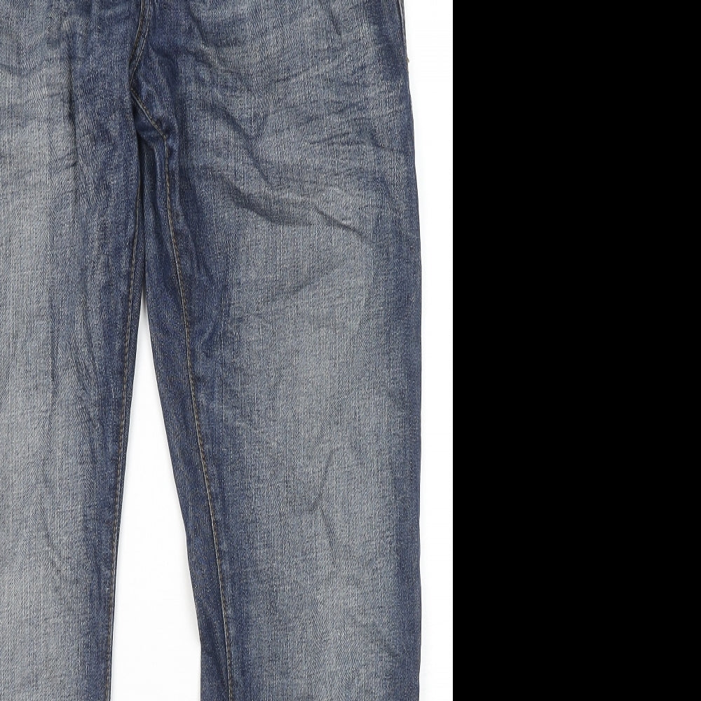 Buffalo by David Bitton Mens Blue Cotton Bootcut Jeans Size 34 in L30 in Regular Zip
