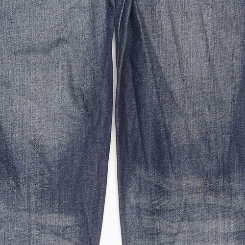 Buffalo by David Bitton Mens Blue Cotton Bootcut Jeans Size 34 in L30 in Regular Zip