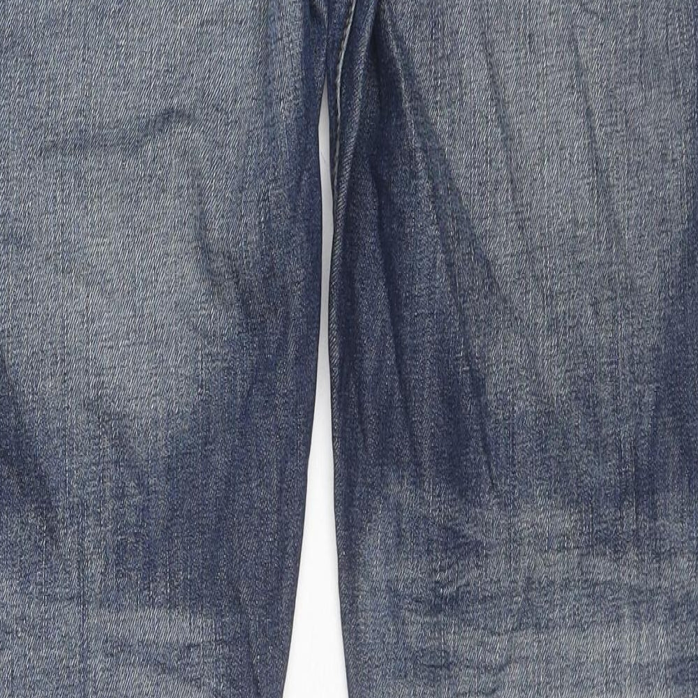 Buffalo by David Bitton Mens Blue Cotton Bootcut Jeans Size 34 in L30 in Regular Zip
