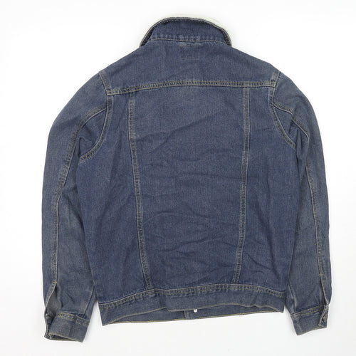 Boohoo Mens Blue Jacket Size S Button