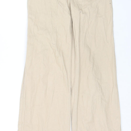Divided by H&M Womens Beige Cotton Bootcut Jeans Size 6 L30 in Regular Zip