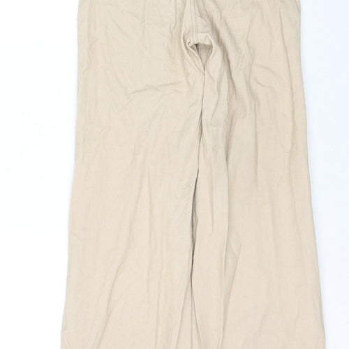 Divided by H&M Womens Beige Cotton Bootcut Jeans Size 6 L30 in Regular Zip