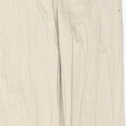 Divided by H&M Womens Beige Cotton Bootcut Jeans Size 6 L30 in Regular Zip