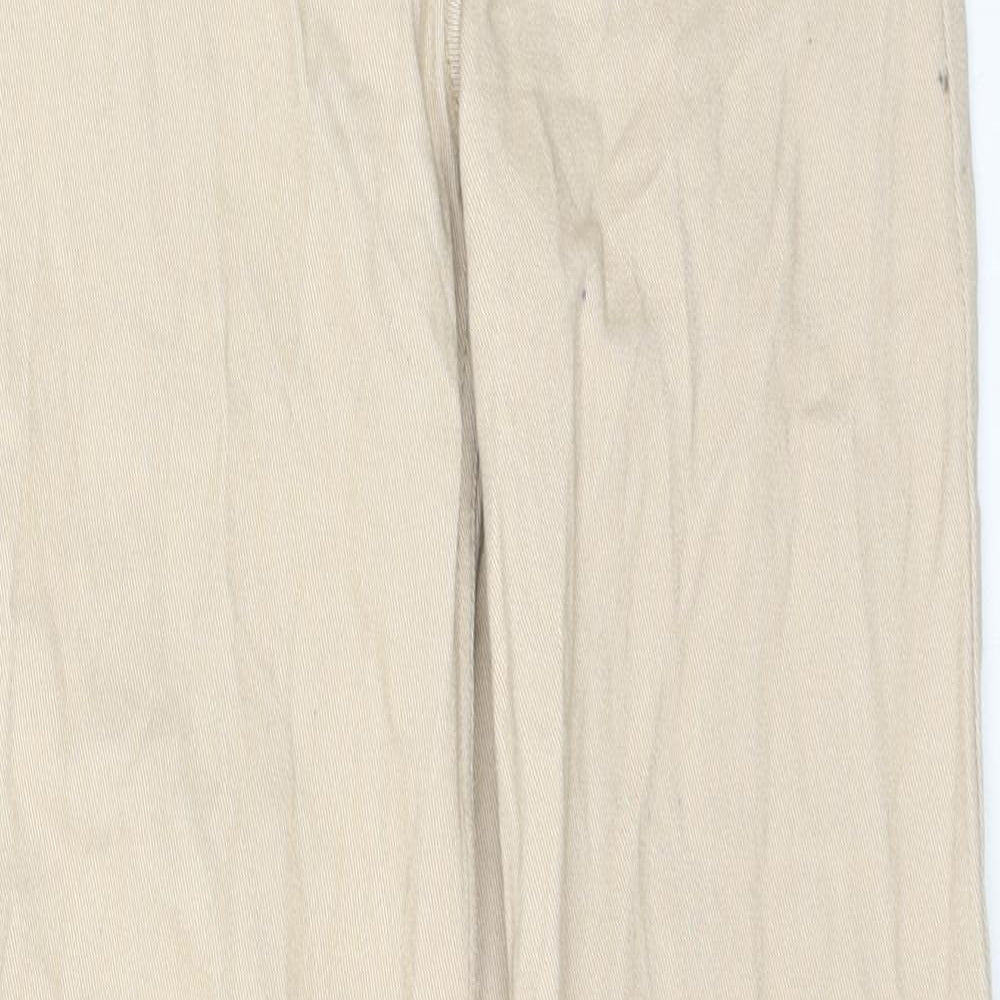Divided by H&M Womens Beige Cotton Bootcut Jeans Size 6 L30 in Regular Zip