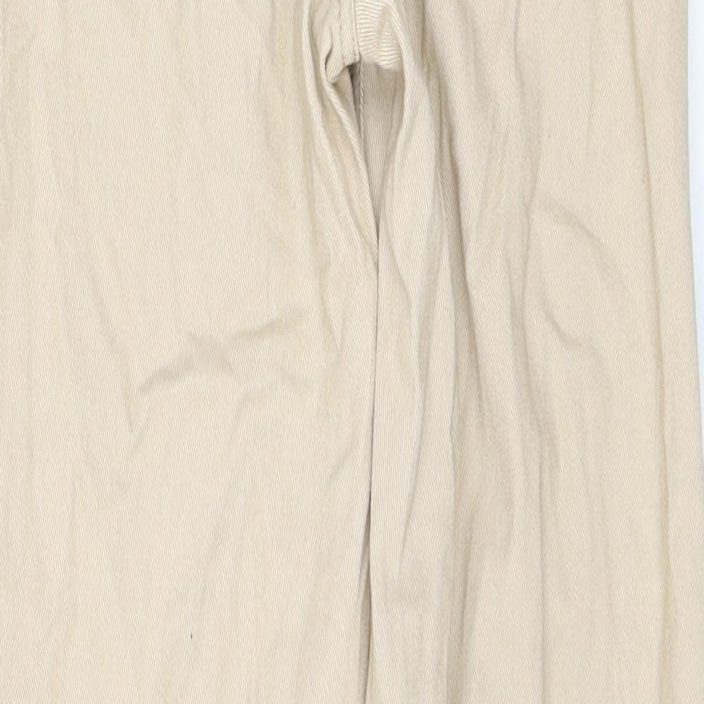 Divided by H&M Womens Beige Cotton Bootcut Jeans Size 6 L30 in Regular Zip