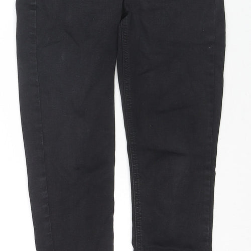 Topshop Womens Black Cotton Skinny Jeans Size 26 in L30 in Regular Zip