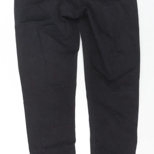 Topshop Womens Black Cotton Skinny Jeans Size 26 in L30 in Regular Zip