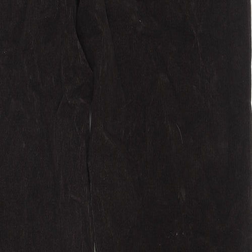 Marks and Spencer Womens Brown Cotton Trousers Size 16 L31 in Regular Zip
