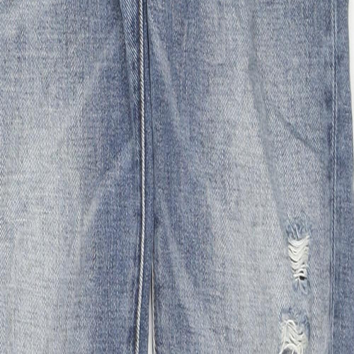 Armani Exchange Womens Blue Cotton Straight Jeans Size 28 in L32 in Regular Zip